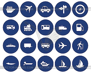 Transportation icons set - vector image