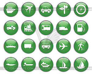 Transportation icons set - vector image