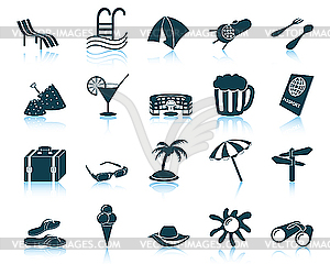 Travel icons set - vector image