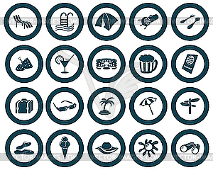 Travel icons set - vector image