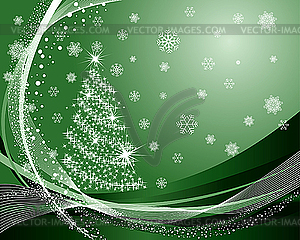 Christmas background with fir tree - vector clipart