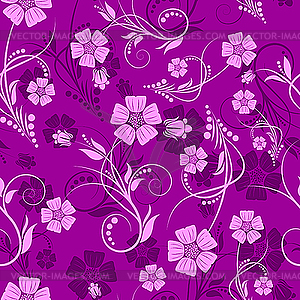 Seamless floral background - vector clipart