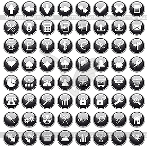 Icons set - vector clipart / vector image