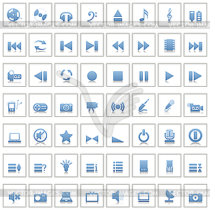 Musical icons set - vector image
