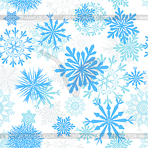 Seamless snowflakes background - vector clipart