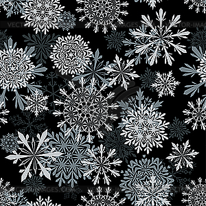 Бесшовный фон снежинки - векторизованное изображение