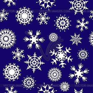 Seamless snowflakes background - vector clipart