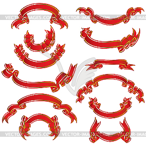 Set of ribbons - vector clip art