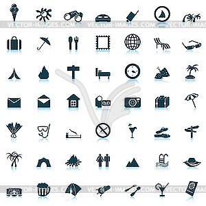 Travel icons set - vector clip art