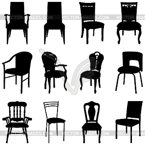 Chairs set - vector clip art