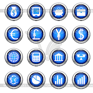 Financial icon set - vector image