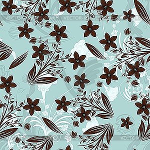 Seamless floral pattern - vector clipart