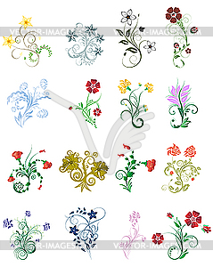 Flowers set - vector image