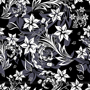 Seamless floral background - vector EPS clipart