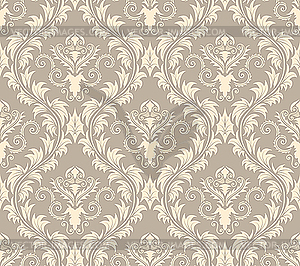 Seamless damask pattern - vector clipart