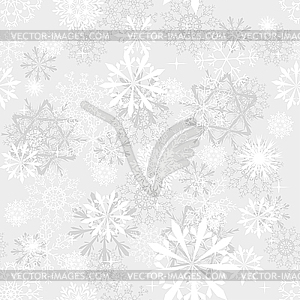 Seamless snowflakes background - vector clip art