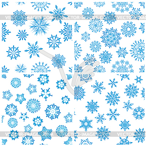 Seamless snowflakes background - vector image