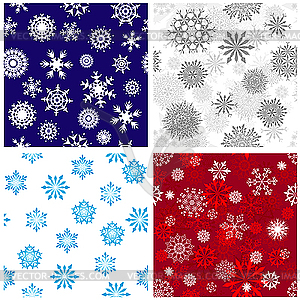 Seamless snowflakes background - vector clipart