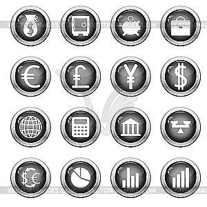 Financial icon set - vector image