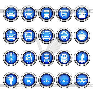 Transportation icons set - vector image