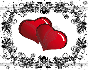 Valentine frame - vector clipart / vector image