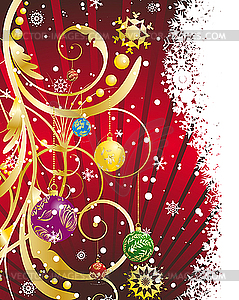 Christmas (New Year) card - vector image