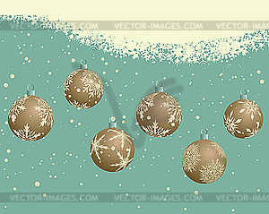 Retro Christmas (New Year) card - vector clip art