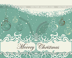 Retro christmas card - vector image