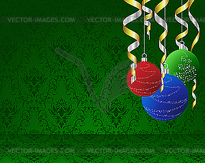 Christmas (New Year) card - vector image