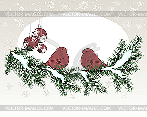 Christmas (New Year) card - vector clip art