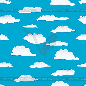 Seamless cloud background - vector clip art