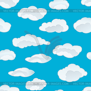 Seamless cloud background - vector image