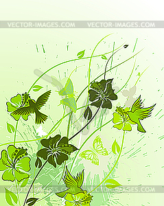 Floral frame - vector clip art