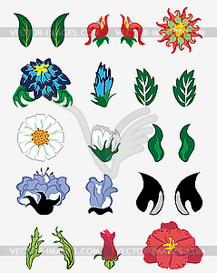 Flower set - vector clipart / vector image