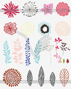 Flower set - vector clipart