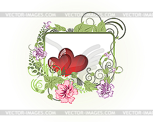 St. Valentine`s day card - color vector clipart