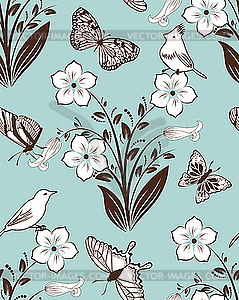 Seamless floral pattern - vector image