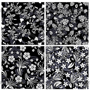 Seamless floral pattern - vector clipart