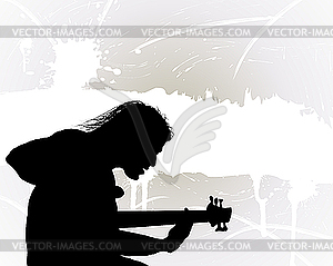 Rock guitarist - vector clipart