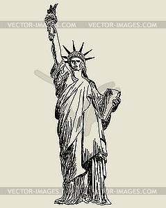 Статуя Свободы - изображение в векторном виде