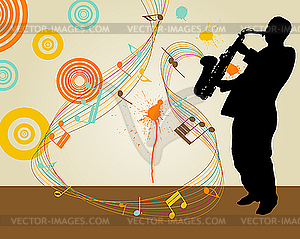 Saxophonist - vector image