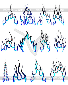 Fire pattern set - royalty-free vector image