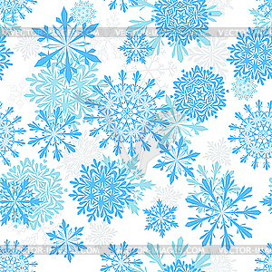 Seamless snowflakes background - royalty-free vector image