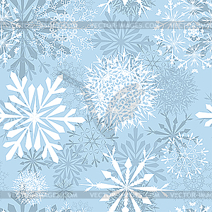 Seamless snowflakes background - vector clip art