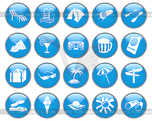 Travel icons set - vector clip art