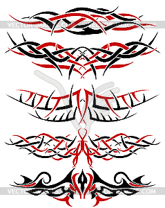 Tattoos set - vector image