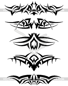 Tattoo set - vector EPS clipart