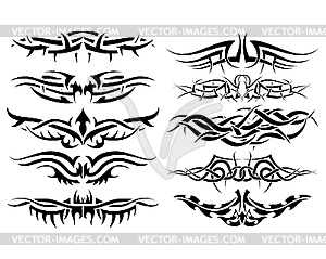 Tattoos set - vector clipart / vector image