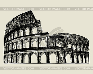 Roman coliseum - vector clipart / vector image