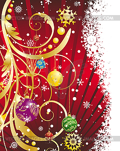 Christmas (New Year) card - royalty-free vector image